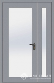 Дверь противопожарная алюминиевая полуторапольная левая Ei-60