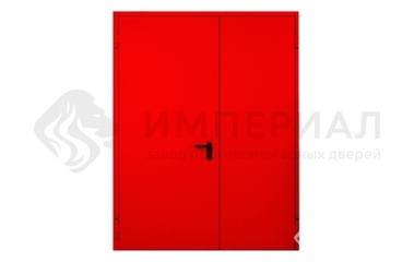 Дымогазонепроницаемая полуторная дверь EIS-60, красная, правое открывание