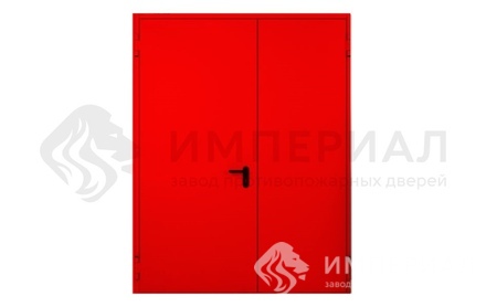 Дымогазонепроницаемая полуторная дверь EIS-60, красная, правое открывание