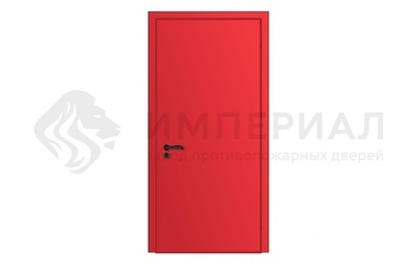 Одностворчатая искронедающая противопожарная дверь EI-60, красная, правое открывание