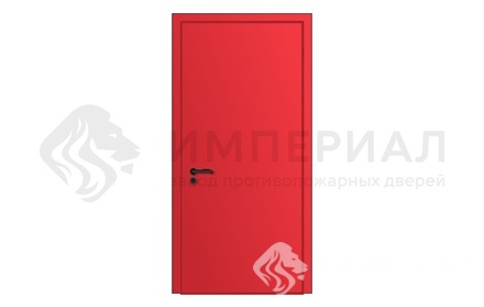 Одностворчатая искронедающая противопожарная дверь EI-60, красная, правое открывание