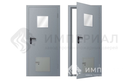 Однопольная дверь с остеклением и стыковочным узлом ДПС-1